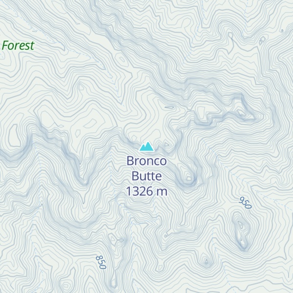 Map of Bronco Butte