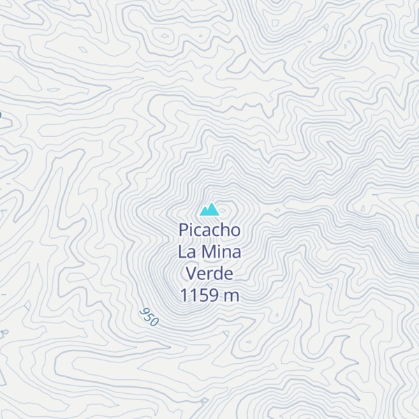 Map of Picacho La Mina Verde