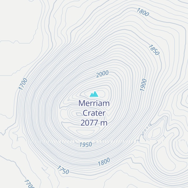 Map of Merriam Crater