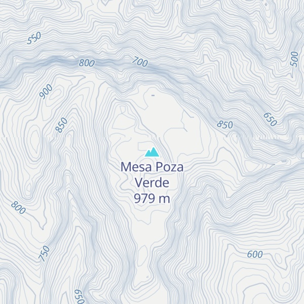Map of Mesa Poza Verde