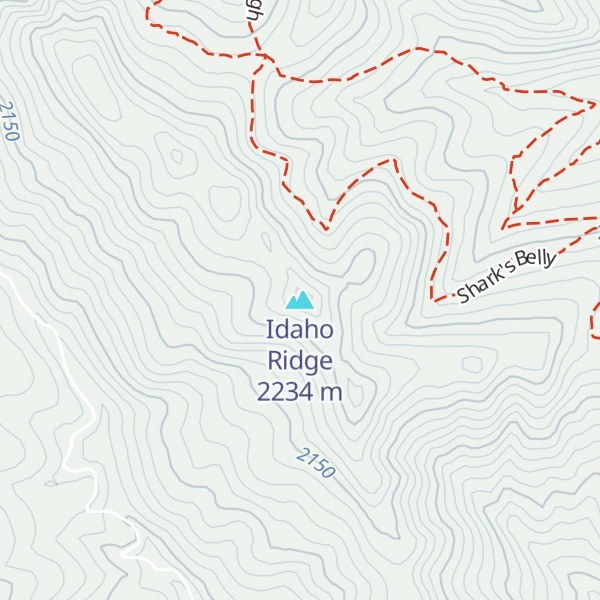 Map of Idaho Ridge