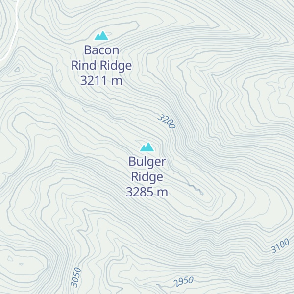 Map of Bulger Ridge
