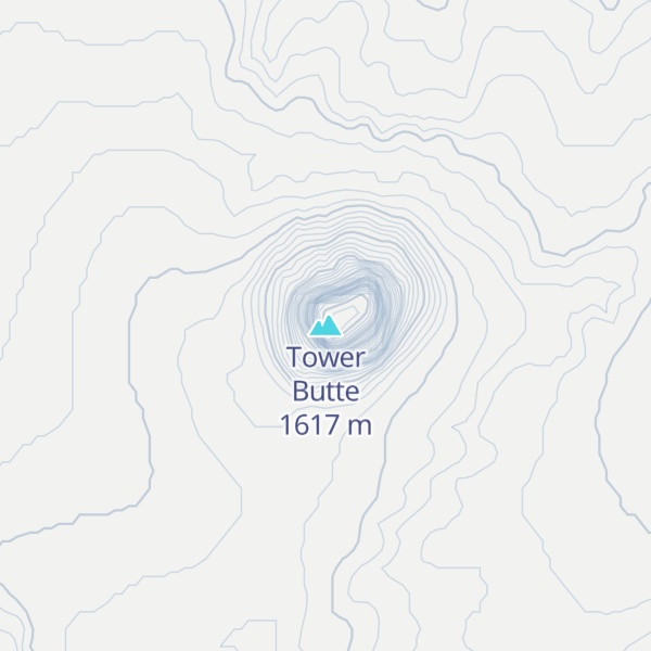 Map of Tower Butte