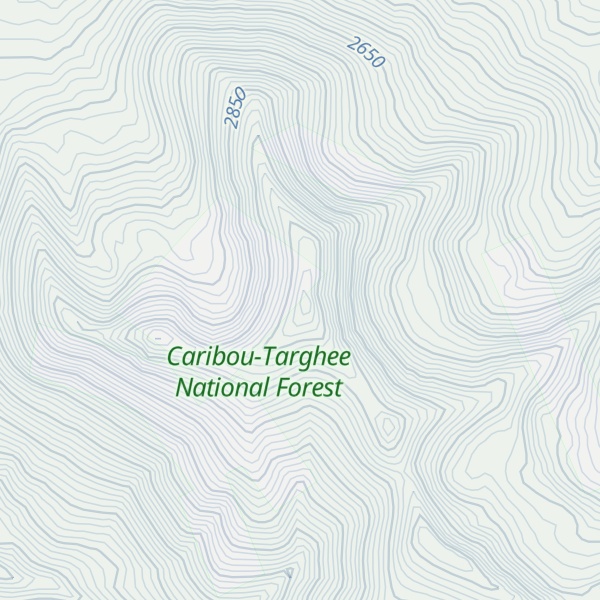 Map of Caribou Mountain