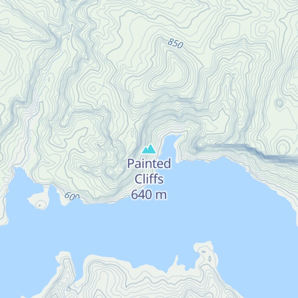 Map of Painted Cliffs