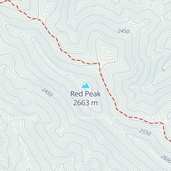 Map of Red Peak
