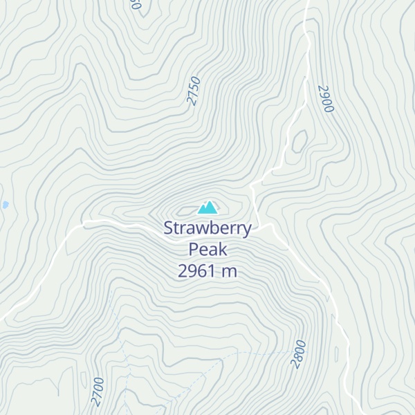 Map of Strawberry Peak