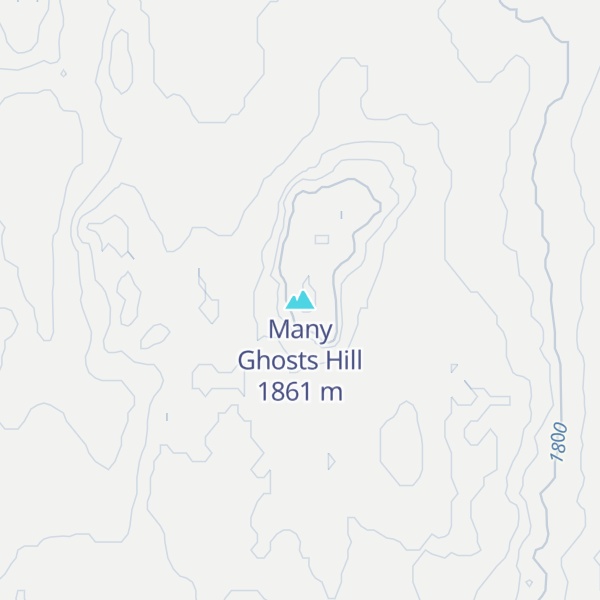 Map of Many Ghosts Hill