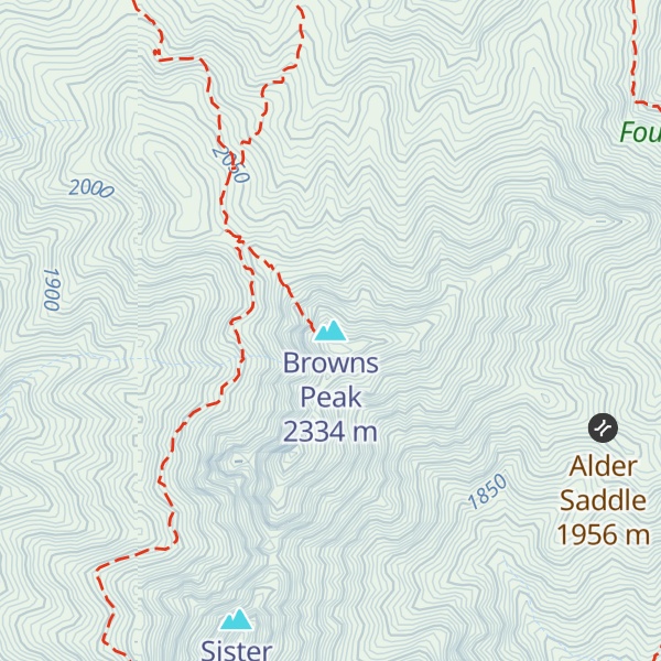 Map of Browns Peak