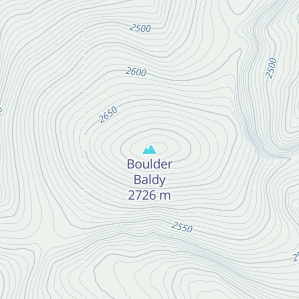Map of Boulder Baldy