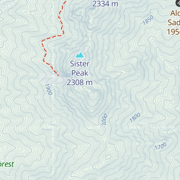 Map of Amethyst Peak