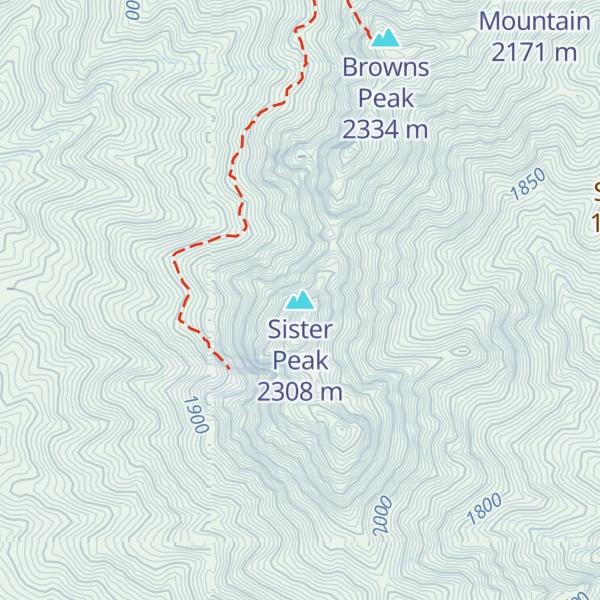 Map of Sister Peak