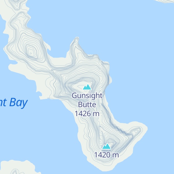 Map of Gunsight Butte