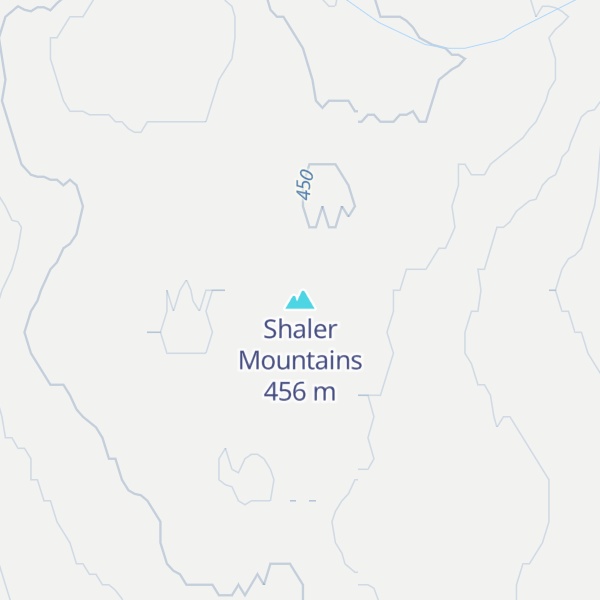 Map of Shaler Mountains