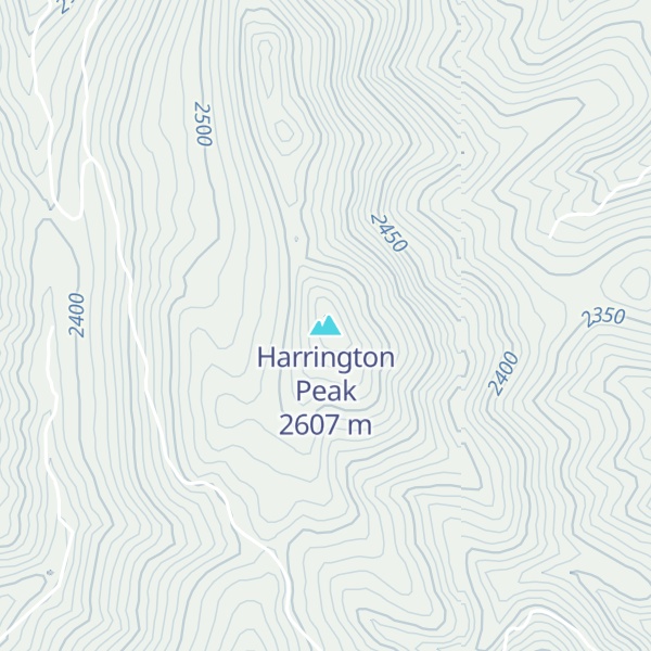 Map of Harrington Peak