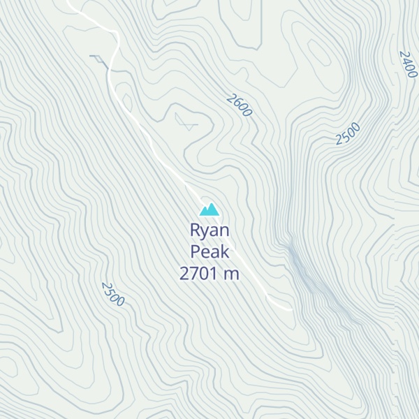 Map of Ryan Peak