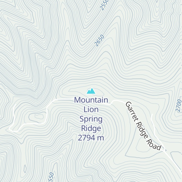 Map of Mountain Lion Spring Ridge