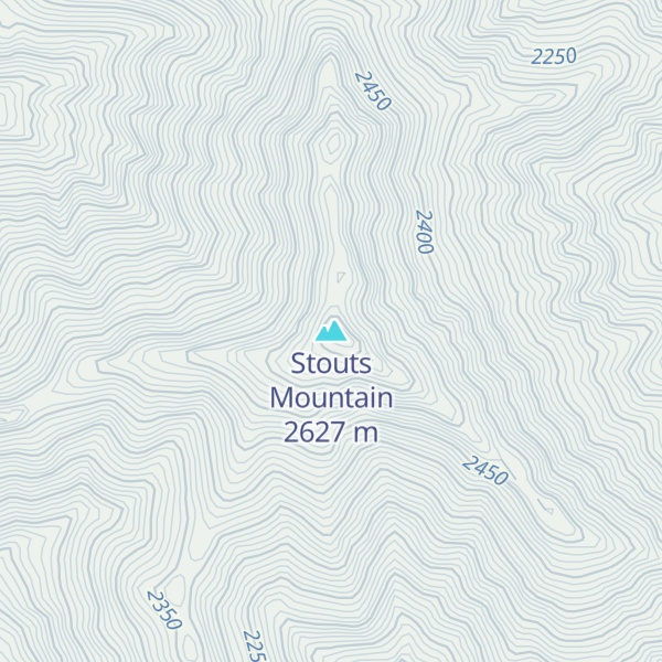 Map of Stouts Mountain