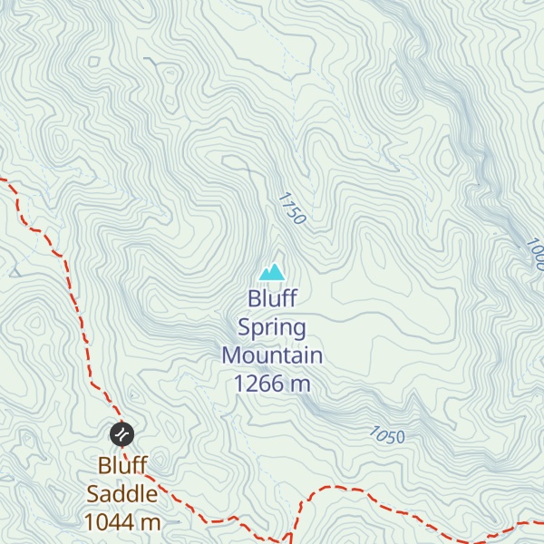 Map of Bluff Spring Mountain