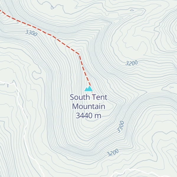 Map of South Tent Mountain