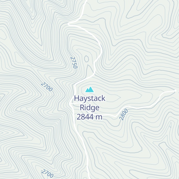 Map of Haystack Ridge