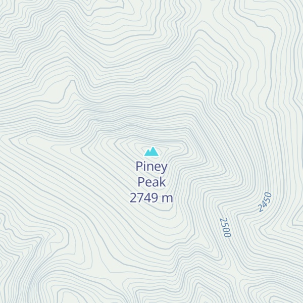 Map of Piney Peak