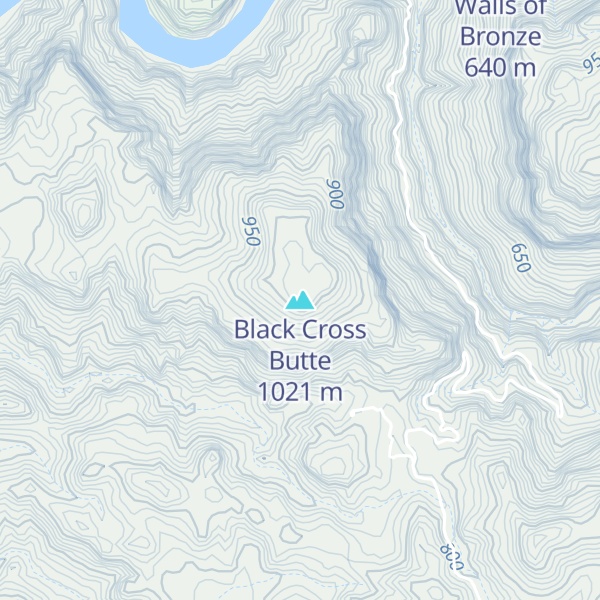 Map of Black Cross Butte