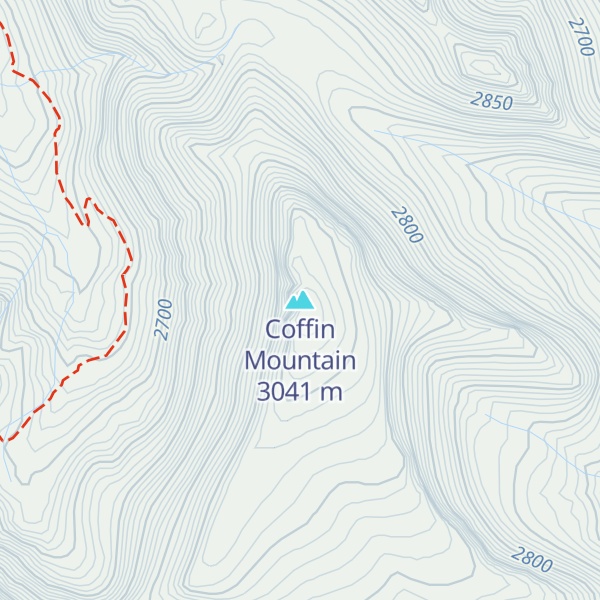 Map of Coffin Mountain