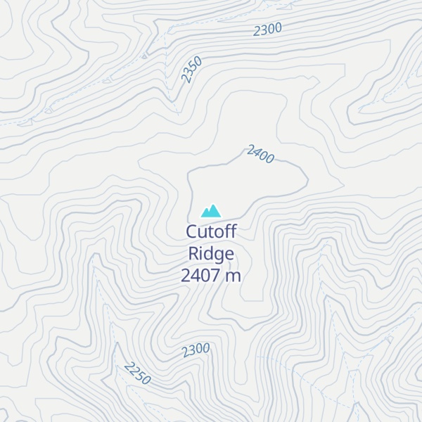 Map of Cutoff Ridge