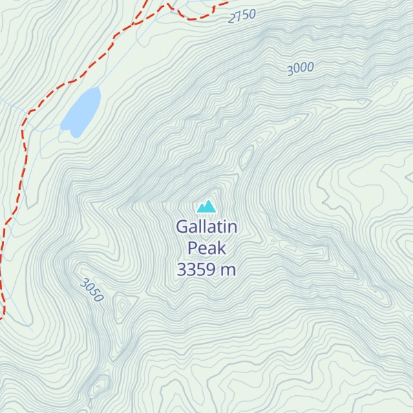 Map of Gallatin Peak