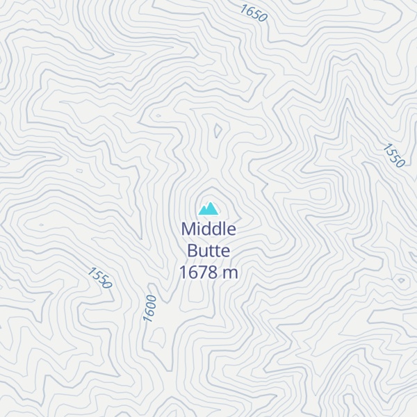 Map of Middle Butte