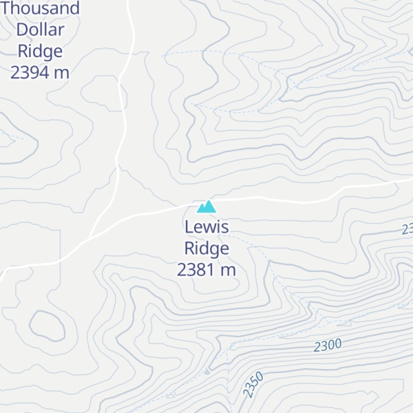 Map of Lewis Ridge