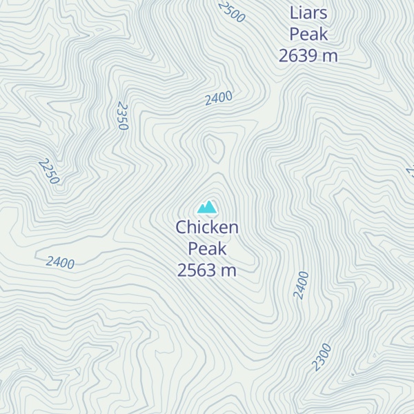 Map of Chicken Peak