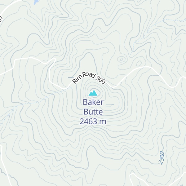 Map of Baker Butte