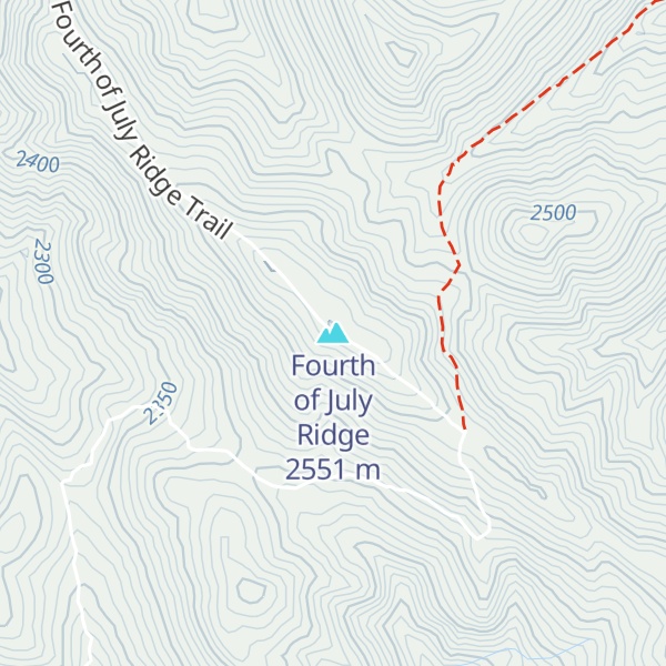 Map of Fourth of July Ridge