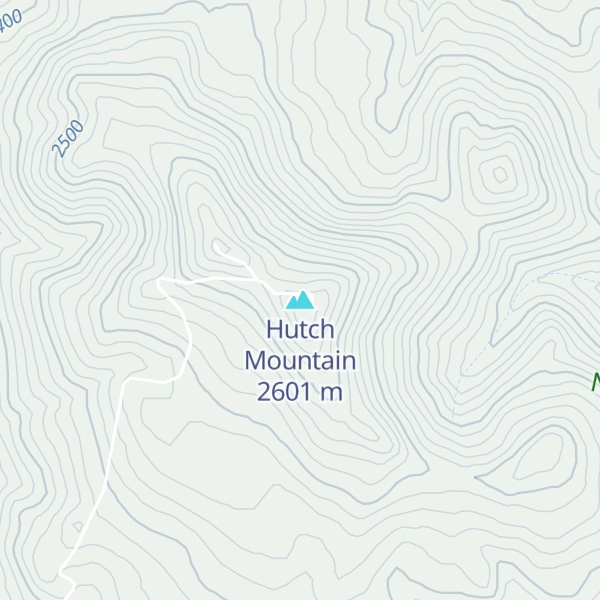 Map of Hutch Mountain