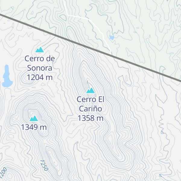 Map of Cerro El Cariño