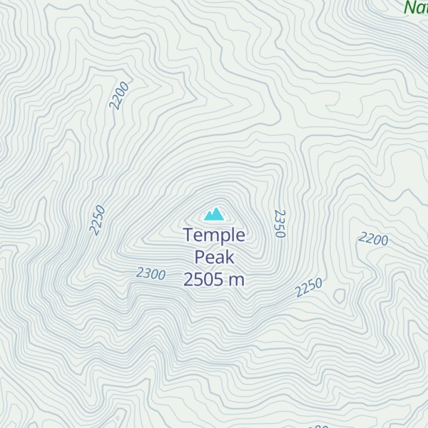 Map of Temple Peak