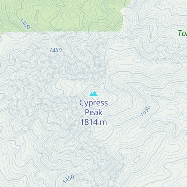 Map of Cypress Peak