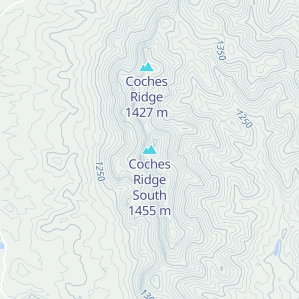 Map of Coches Ridge South