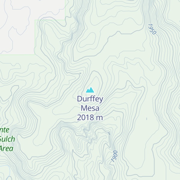 Map of Durffey Mesa