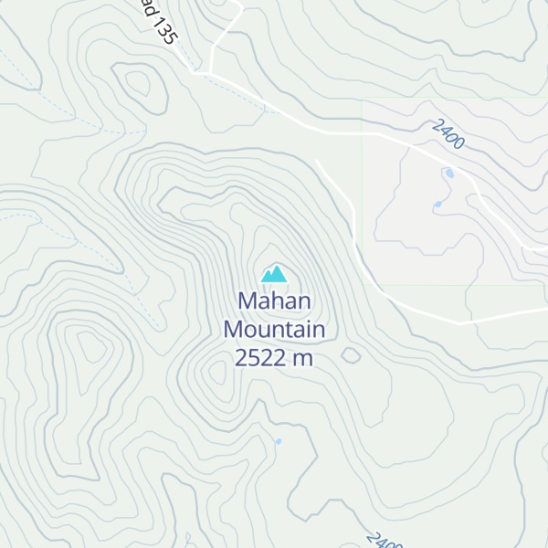 Map of Mahan Mountain