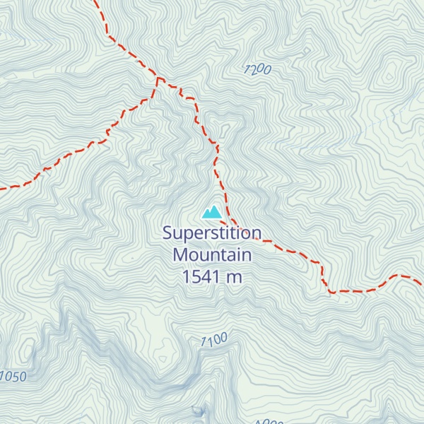 Map of Superstition Mountain