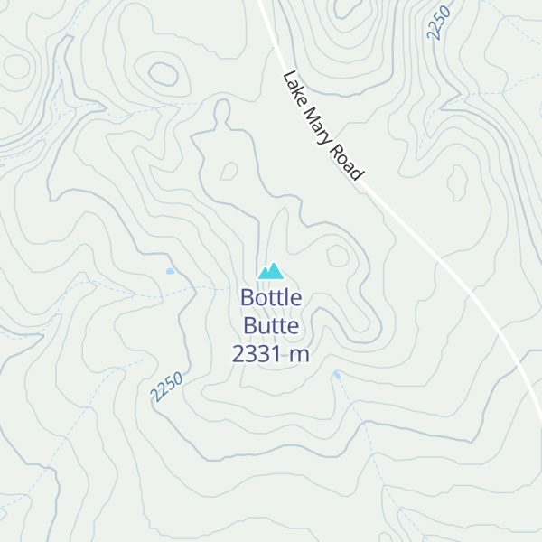 Map of Bottle Butte