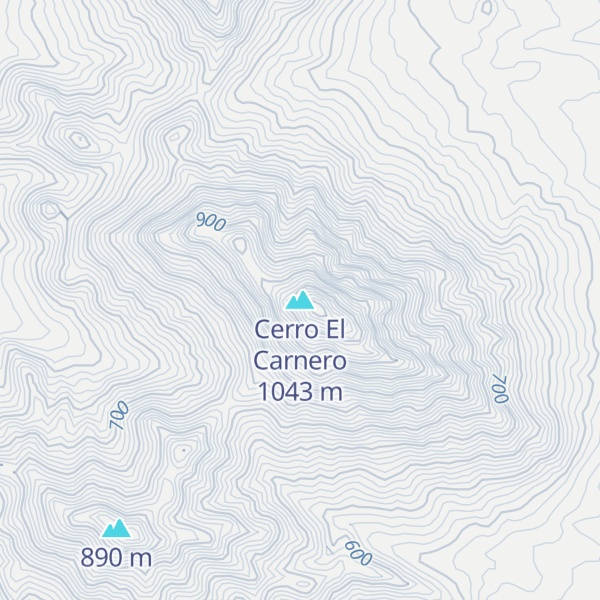 Map of Cerro El Carnero
