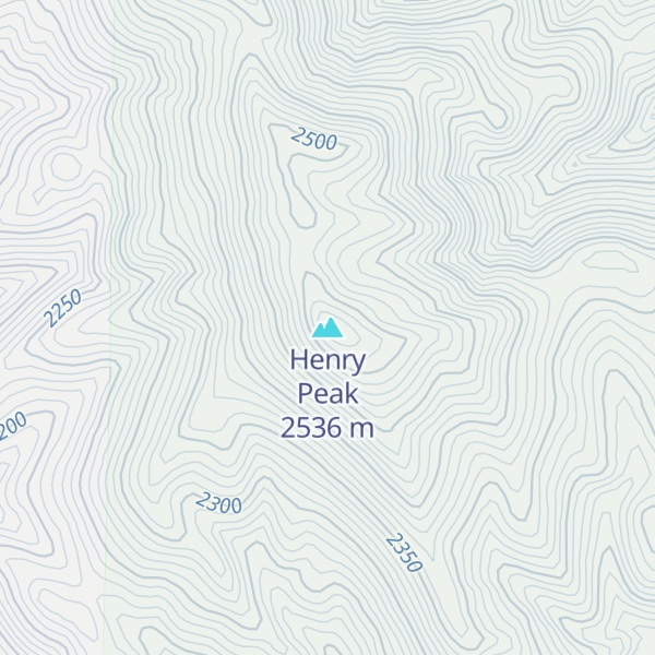 Map of Henry Peak