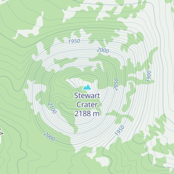 Map of Stewart Crater