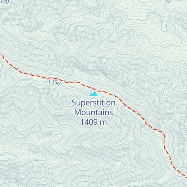 Map of Superstition Mountains