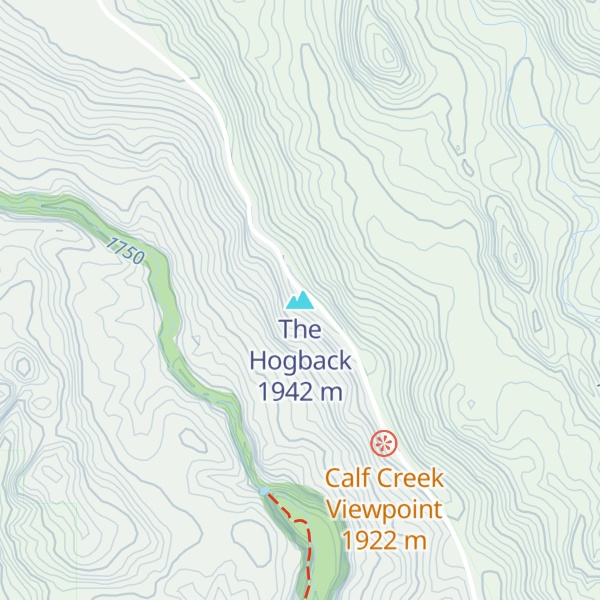 Map of The Hogback