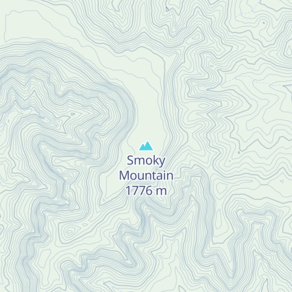 Map of Smoky Mountain